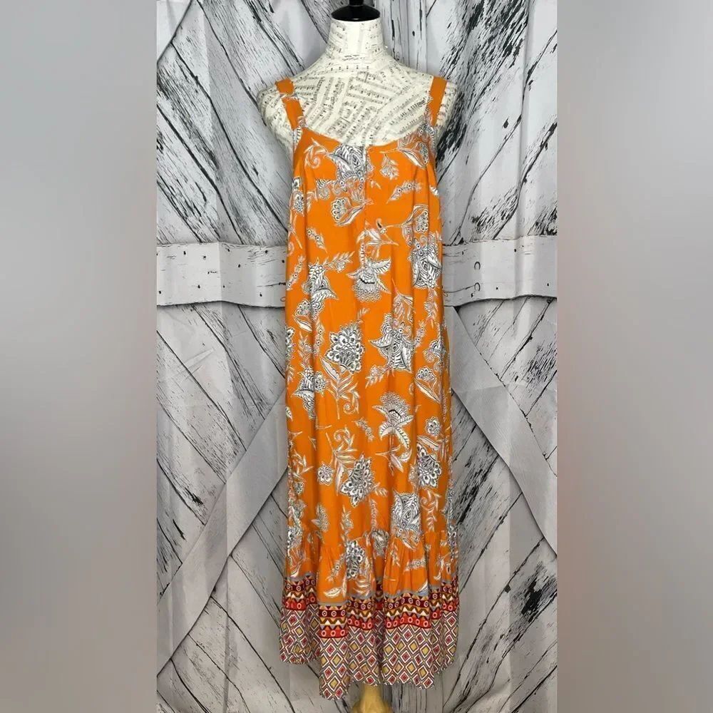Beachlunchlounge Mayjah Midi Dress Orange M